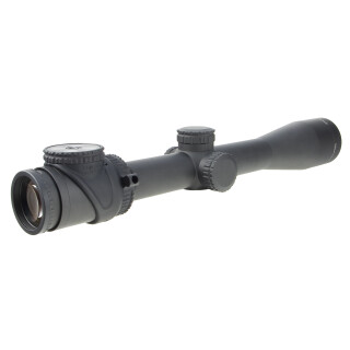 Trijicon AccuPoint 2.5-12.5x42 Riflescope with Standard Duplex Crosshair, Green Triangle Post Reticle, 30mm Tube
