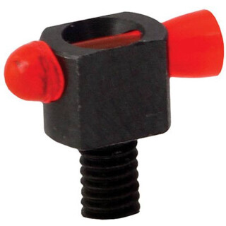 HiViz Spark II Front Sight Shotgun Bead Threaded Red Fiber Steel Black BD1008