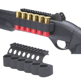 Mesa Tactical Sureshell Shotshell Carrier With Integrated Rail 4.5" Benelli M2 Tactical 12 Gauge Six Shell Carrier Black 91220