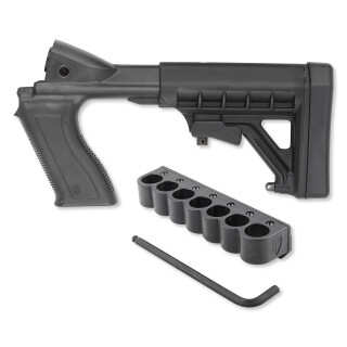 ProMag Mossberg 500 Adjustable Buttstock Seven Round Shell Carrier Polymer Black