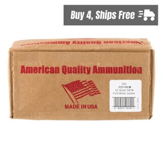 American Quality .223 Remington Ammunition 250 Rounds FMJ 55 Grain