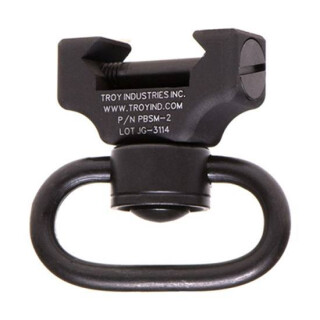Troy Industries Quick Detach 360 Rail Mount with Push Button Swivel Aluminum Black SMOU-PBS-00BT-00