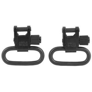 Uncle Mike's Quick Detach 1" Sling Swivel Set Package Of Two Steel Black