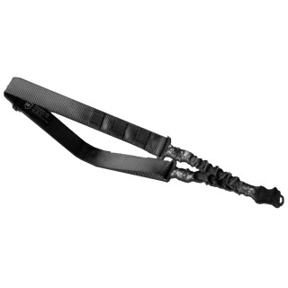Phase 5 Single Point Bungee Sling with MOLLE Attachment Point Heavy Duty Elastic Shock Cord Reinforced Hog Ring Clips Matte Black SLG-BLK