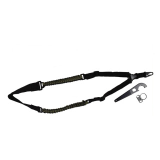 The Outdoor Connection Tactical Paracord Sling With Installation Kit Black