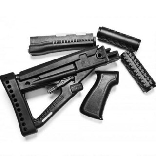 ProMag Archangel OPFOR Series AK-47 Furniture Set Stamped Receiver Adjustable Buttstock Polymer Matte Black