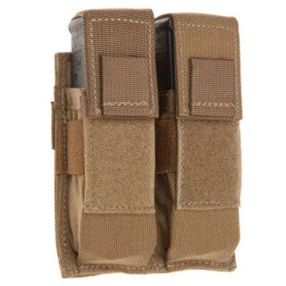 Tac Shield Pistol Double Magazine Pouch MOLLE Coyote Tan T3602CY