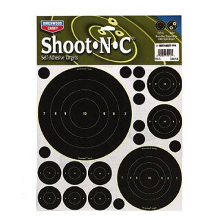 Birchwood Casey Shoot-N-C Self Adhesive Targets Variety with Pasters 50 Pack 34015