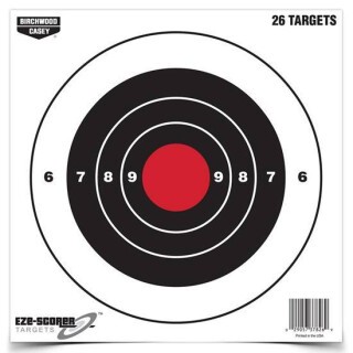 Birchwood Casey Eze-Scorer 8" Bull's Eye Paper Target Indoor/Outdoor White 26 Pack 37826