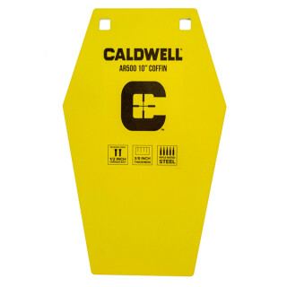 Caldwell AR500 10" Coffin Steel Plate Target Yellow 1116693