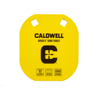 Caldwell AR500 5" Caldwell C Gong Target Plate Yellow 1116700