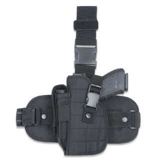 Leapers UTG Universal Leg Holster BLACK Left Hand Deluxe Holster Manufactured by Leapers