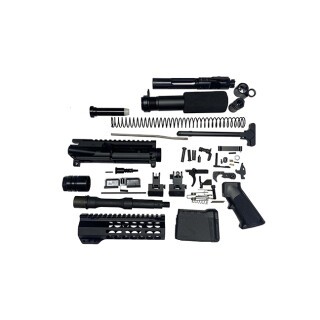 Bowden Tactical AR-15 5.56 NATO Pistol Build Kit 10" Handguard 10.5" Barrel 10 Round Mag Black 