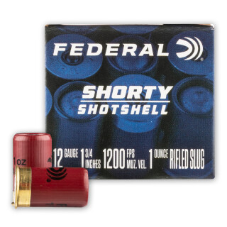 Federal Shorty 12 Gauge Ammunition 100 Rounds 1-3/4" Rifled Slug 1oz