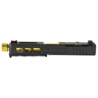 Zaffiri Precision ZPS.3 Slide Complete Upper for Glock 19 Gen 3 RMR Cut Black/Gold Threaded Barrel
