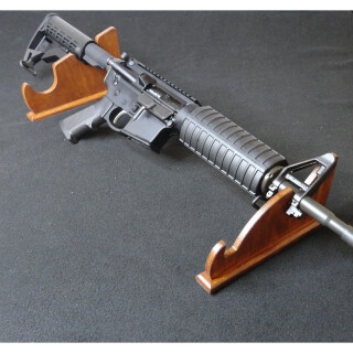 Custom, Handmade Universal Wooden Two Piece Rack Holds Two Rifles, Shotguns, or Swords 1" Wide Base