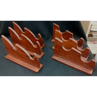 Custom, Handmade Universal Wooden Two Piece Rack Holds Two Rifles, Shotguns, or Swords 2.5" Wide Base