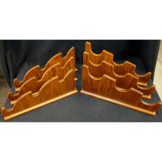 Custom, Handmade Universal Wooden Two Piece Rack Holds Three Rifles, Shotguns, or Swords 2.25" Wide Base