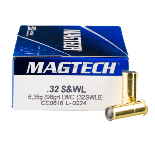Magtech .32 S&W Long Ammo 98gr Lead Wadcutter Ammunition - 1000 Rounds