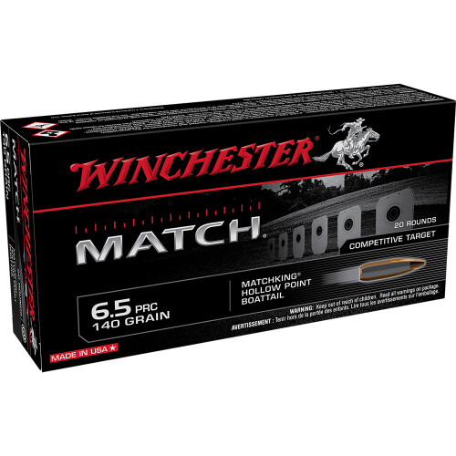 Winchester Match 6.5 PRC Ammunition 20 Rounds MatchKing HPBT 140 Grain