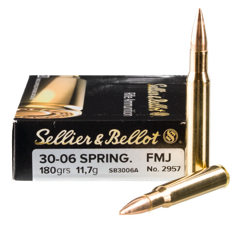 Sellier & Bellot .30-06 Springfield Ammunition 400 Rounds FMJ 180 Grains SB3006A