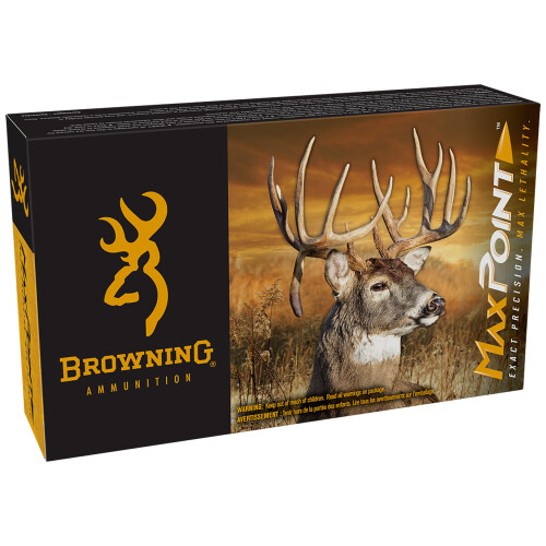 Browning Ammo B192107082 Max Point 7mm-08Rem 140gr 20 Per Box/10 Case, Centerfire Rifle Ammo