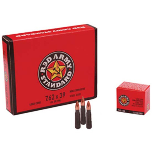Century Arms Red Army Standard 7.62x39 Ammunition 20 Rounds 122 Grain FMJ