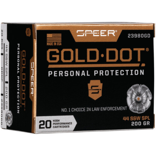 Speer Gold Dot Personal Protection .44 Special Ammunition 20 Rounds 200 Grain GDHP 875fps