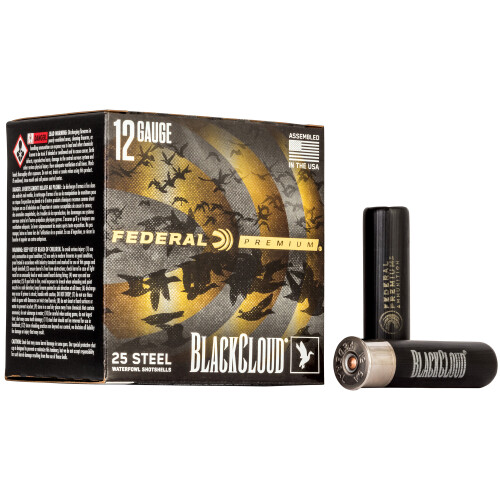 Federal PWBX1343 Black Cloud FS 12Gauge 3.50 in 1 1/2oz 3Shot 25 Per Box/10 Case, Shotgun Shells