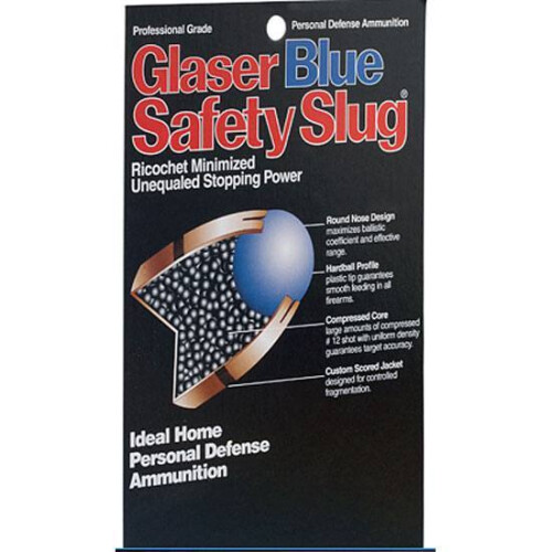 Cor-Bon Glaser Blue .45 ACP +P Blue Safety Slug #12 Shot, 145 Grain, 1350 fps, 20 Round Box, GL04600/20