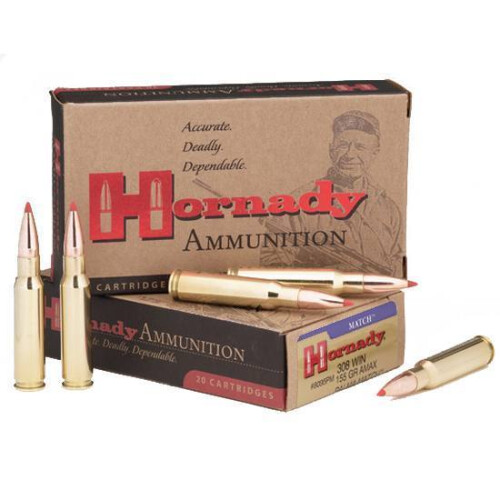 Ammo .300 AAC Blackout Hornady A-Max Subsonic 208 Grain A-Max Polymer Tipped Bullet 1020 fps 20 Round Box 80872