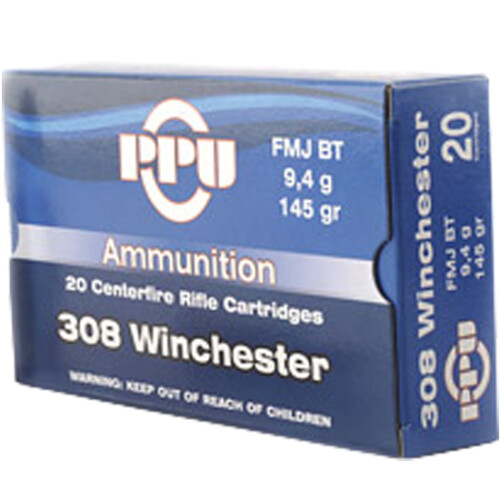 Prvi Partizan Rangemaster .308 Win 145gr Full Metal Jacket Ammo - Box of 20
