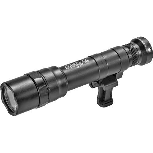 Surefire, M640DF Scout Pro Flashlight, LED, 1500 Lumens, Black Finish, 1913 Picatinny Mount installed, MLOK Mount included, Z68 On/Off Tailcap, SF18650B Micro-USB Rechargable Battery Included