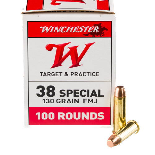 Winchester USA .38 Special Ammunition 500 Rounds FMJ 130 Grain