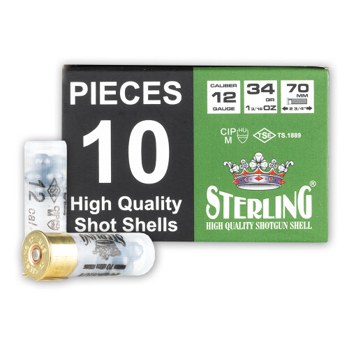Sterling 12 Gauge Ammunition 200 Rounds 2-3/4" 00 Buck 9 Pellets 1 Ounce