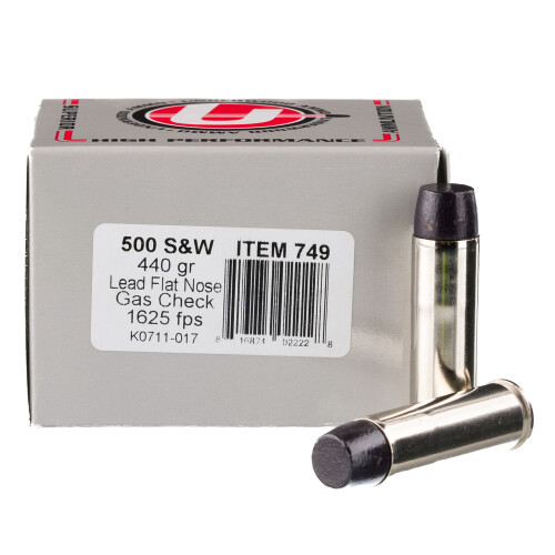 Underwood Ammo .500 S&W Mag Ammunition 20 Rounds Coated HCFN 440 Grain