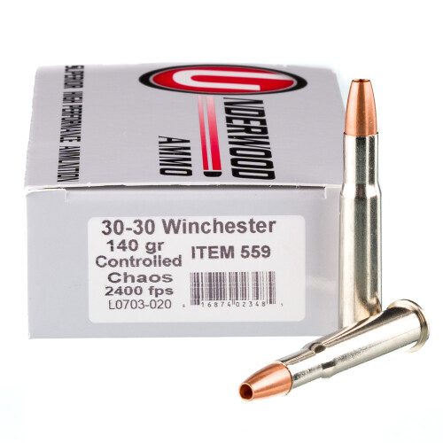 Underwood Ammo .30-30 Winchester Ammunition 20 Rounds Controlled Chaos Copper HP 140 Grain Lead Free