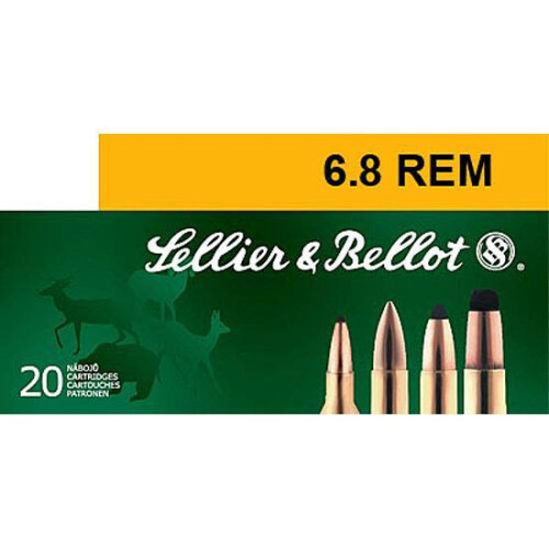 Ammo 6.8 SPC Sellier & Bellot 110 Grain Barnes TSX Bullet 2550 fps 20 Rounds V332682U