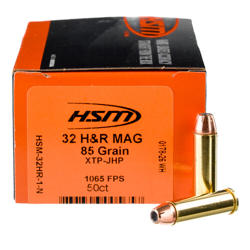 HSM .32 H&R Magnum Ammunition 50 Rounds XTP JHP 85 Grains