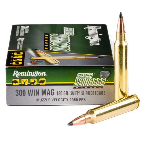 Remington Premier .300 Win Mag Ammunition 20 Rounds Scirocco 180 Grain