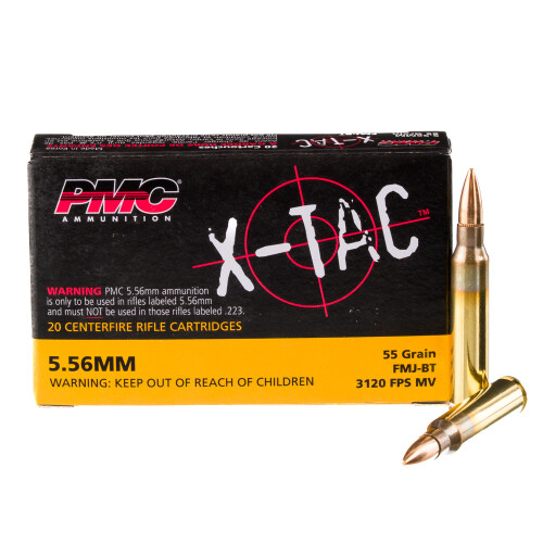 PMC X-TAC 5.56 NATO Ammunition 1000 Rounds FMJ-BT 55 Grain