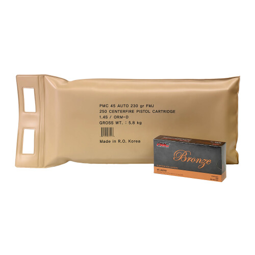 PMC Bronze .45 ACP Ammunition 750 Round Battle Pack FMJ 230 Grain