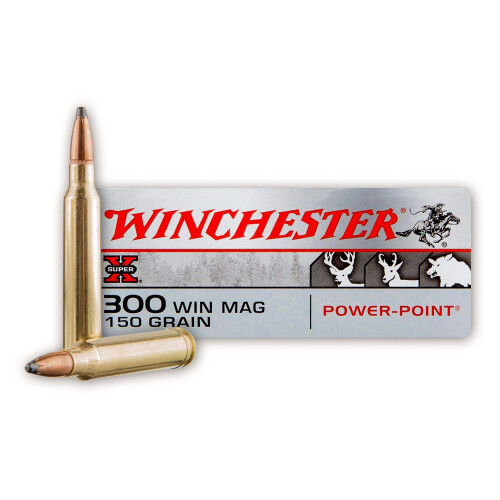 Winchester X30WM1 Power-Point 300WinMag 150gr 20 Per Box/10 Case Centerfire, Rifle Ammunition
