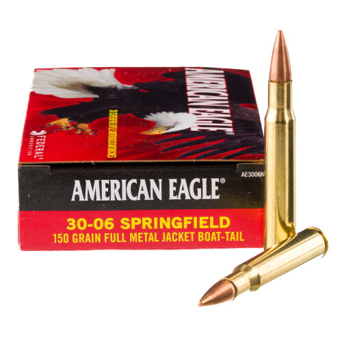 Federal American Eagle .30-06 Springfield Ammunition 20 Rounds FMJ 150 Grain