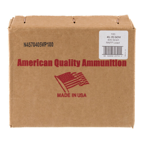 American Quality .45-70 Government Ammunition 100 Rounds RNFP 405 Grains