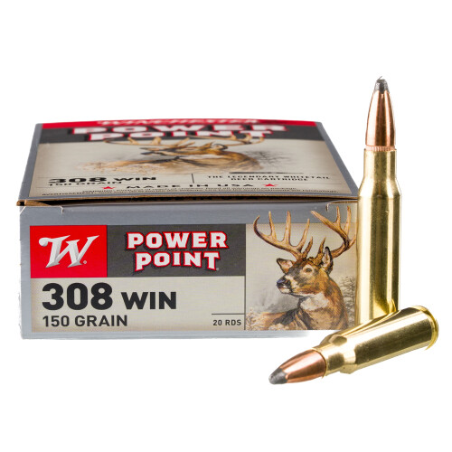 Winchester X3085 Power-Point 308Win 150gr 20 Per Box/10 Case Centerfire, Rifle Ammunition