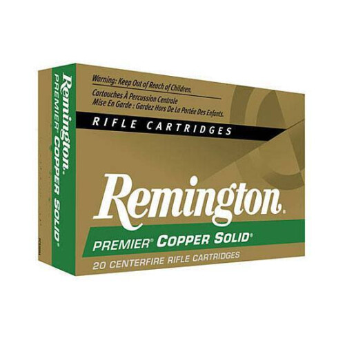 Ammo .300 Win Mag Remington Premier 165 Grain Copper Solid Tipped Bullet 3260 fps 20 Rounds PCS300WB