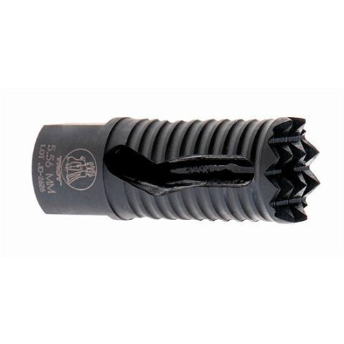 Troy Ind SBRAMED05BT00 Medieval Muzzle Brake Black Steel with 1/2 in-28 tpi Threads & 2.25 in OAL for 5.56x45mm NATO AR-Platform