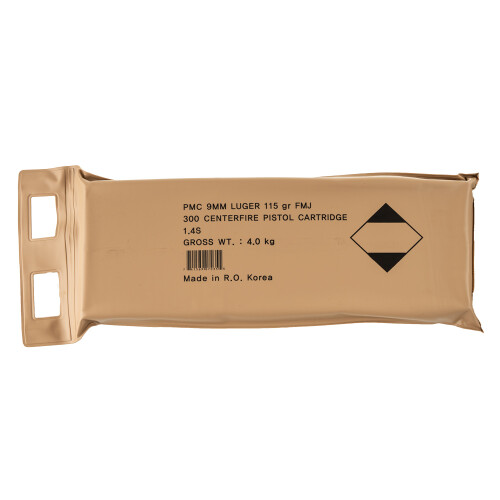 PMC Bronze 9mm Luger Ammunition 300 Round Battle Pack FMJ 115 Grain