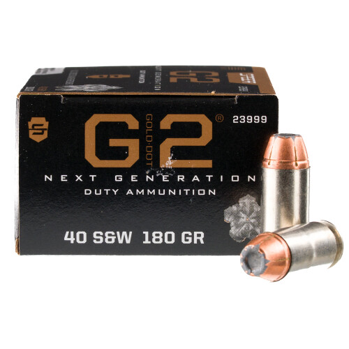 Speer 23999 Gold Dot G2 40S&W 180gr 20 Per Box/10 Case Centerfire, Handgun Ammunition